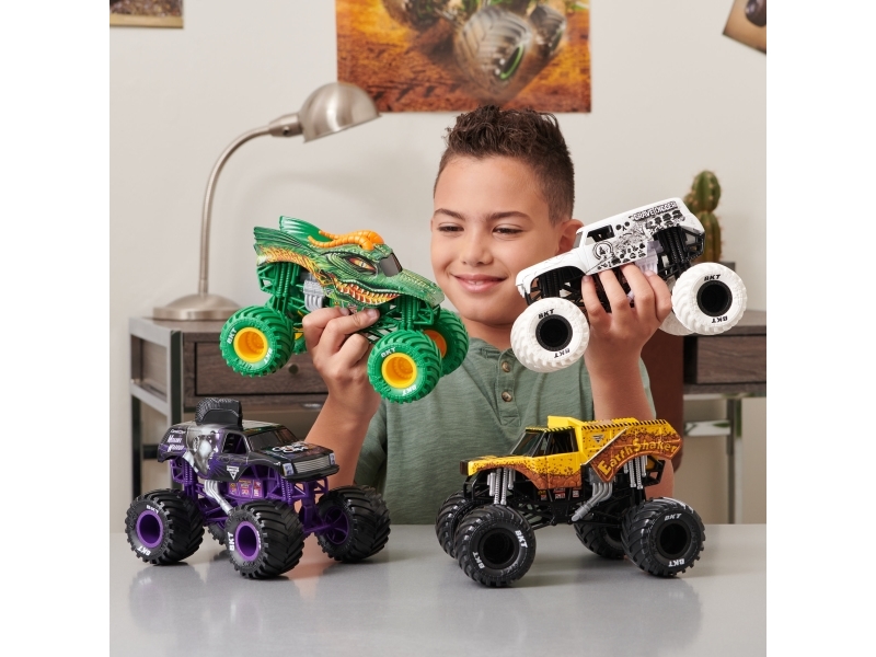 Monster Jam Mnj Vhc 1To24 Die Cast Megalodon M18 Gml, Monster Lasbil, 3 År, Metal, Plast, Blå