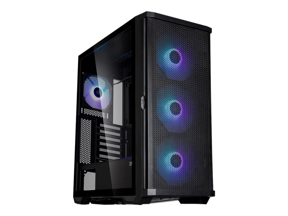 Zalman Z10 PLUS - Mid tower - ATX - sidepanel med vindue (hærdet glas) - ingen strømforsyning (ATX12V) - USB/Lyd
