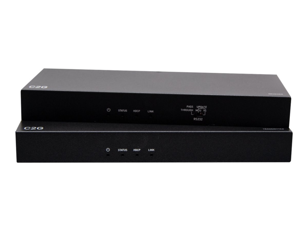 C2g Hdmi Hdbaset + 3.5Mm, Usb-B To A, And Rs232 Over Cat Extender Box Transmitter To Box Receiver - 4K 60Hz - Video/Audio/Usb/Seriel Forlænger - Send