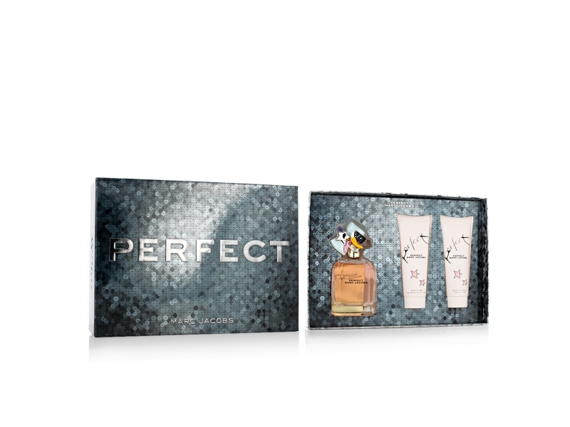 Marc Jacobs Set : Perfect, Eau De Parfum, For Women, 100 Ml + Perfect, Hydrating, Body Lotion, 75 Ml + Perfect, Hydrate & Firm, Shower Gel, All Skin