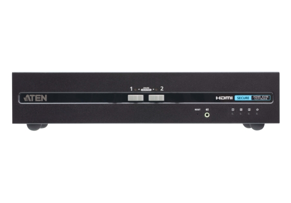 Aten 2-Port Usb Hdmi Dual Display Secure Kvm-Switch (Psd Pp V4.0-Konform), 3840 X 2160 Pixel, 4K Ultra Hd, 5,4 W, Schwarz