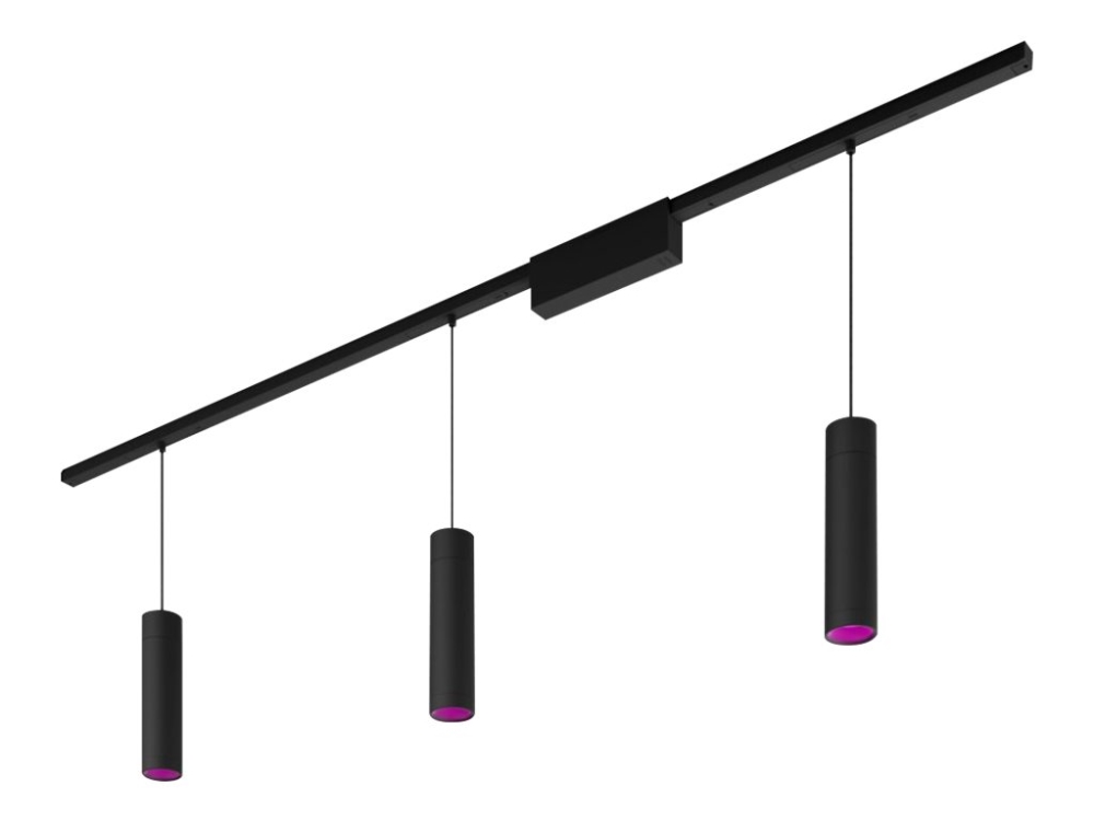 Philips Hue White And Color Ambiance Perifo - Sporingsvedhæng-Lyssær - Led X 3 - 15.6 W - Tone Hvid Og Farveomgivelser - 2000-6500 K - Cylinder - Sor