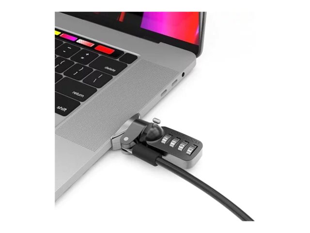 Compulocks Ledge Lock Adapter For Macbook Pro 16" (2019) With Combination Cable Lock - Adapter Til Låsning Af Slot For Sikkerhed - Sølv - Med Kombina