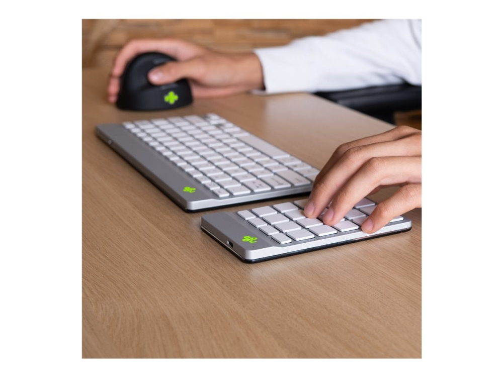 R-Go Numeric Keyboard Compact Break - Tastatur - Trådløs - Bluetooth 5.0 - Hvid
