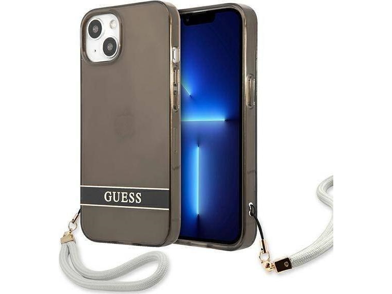 Guess Guhcp13shtsgsk Iphone 13 Mini 5.4" Hardcase Schwarz/Schwarz, Transparent