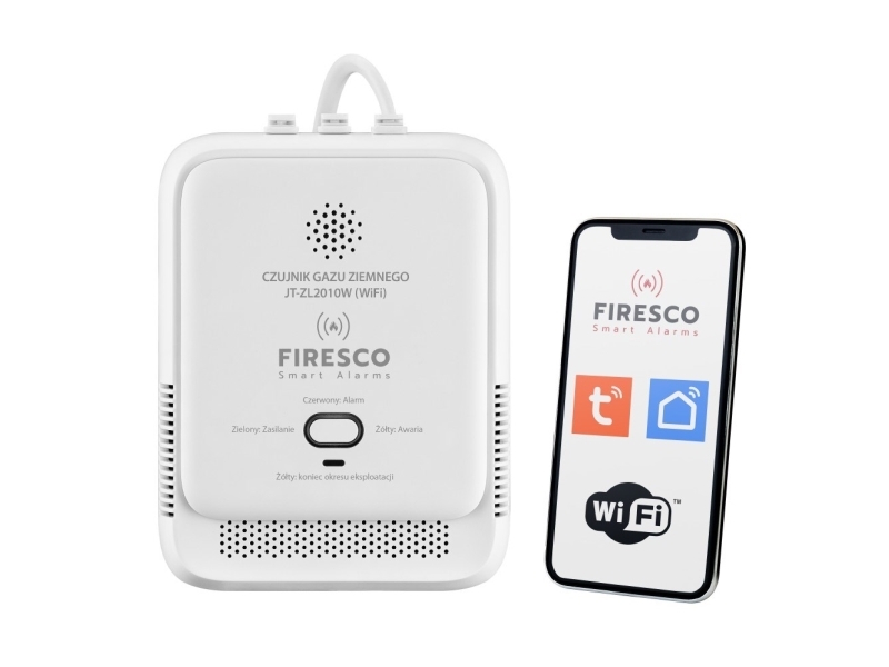 Dujų Nuotėkio Jutiklis Firesco (Metan) Jt-Zl2010w Wi-Fi Tuya Smart Life
