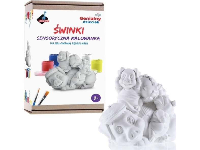 Askato Genialny Dzieciak. Sensorisches Malbuch Schweinchen (Swinki)
