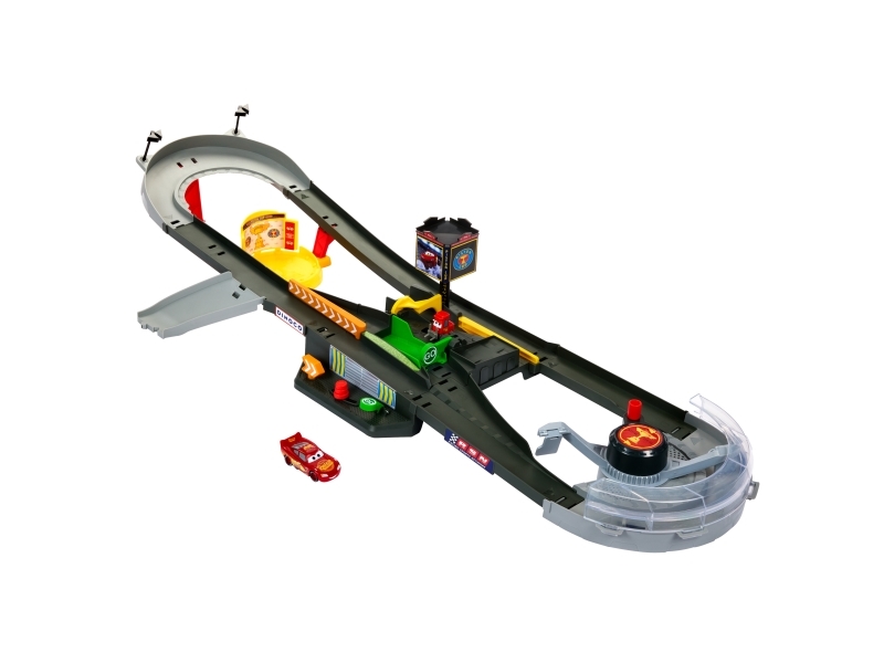Disney Pixar Cars Speedway-legesæt fra Disney og Pixars Biler med Stempel Cuppen, Køretøjs- og skinnesæt, 4 År, Plast, Metal, Flerfarvet