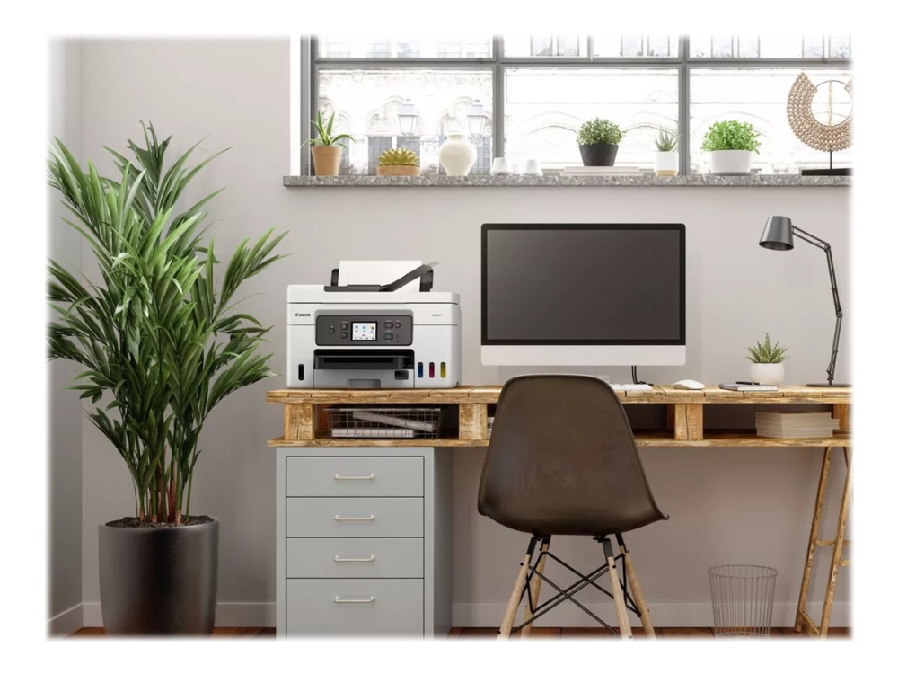 Canon MAXIFY GX4050 - Multifunktionsskrivare - färg - bläckstråle - påfyllbar - Legal (216 x 356 mm) (original) - A4/Legal (media) - upp till 18 ipm (bilder per minut) (utskrift) - 350 ark - 33.6 Kbps - USB 2.0, Wi-Fi(ac), LAN | Smart hemkontroll och plattformar - Google Assistent | GameStuff