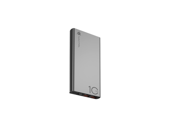 Navitel Pwr10 Al Silver, 10000 Mah, Power Delivery, Quick Charge 3.0, 22,5 W, Sølv