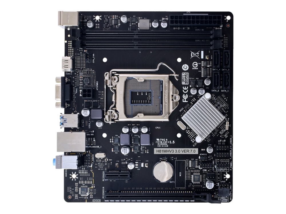 Biostar H81mhv3 3.0 H81, Intel, Lga 1150 (Stik H3), Intel Celeron , Intel Core I3, Intel Core I5, Intel Core I7, Intel Pentium , Ddr3-Sdram,
