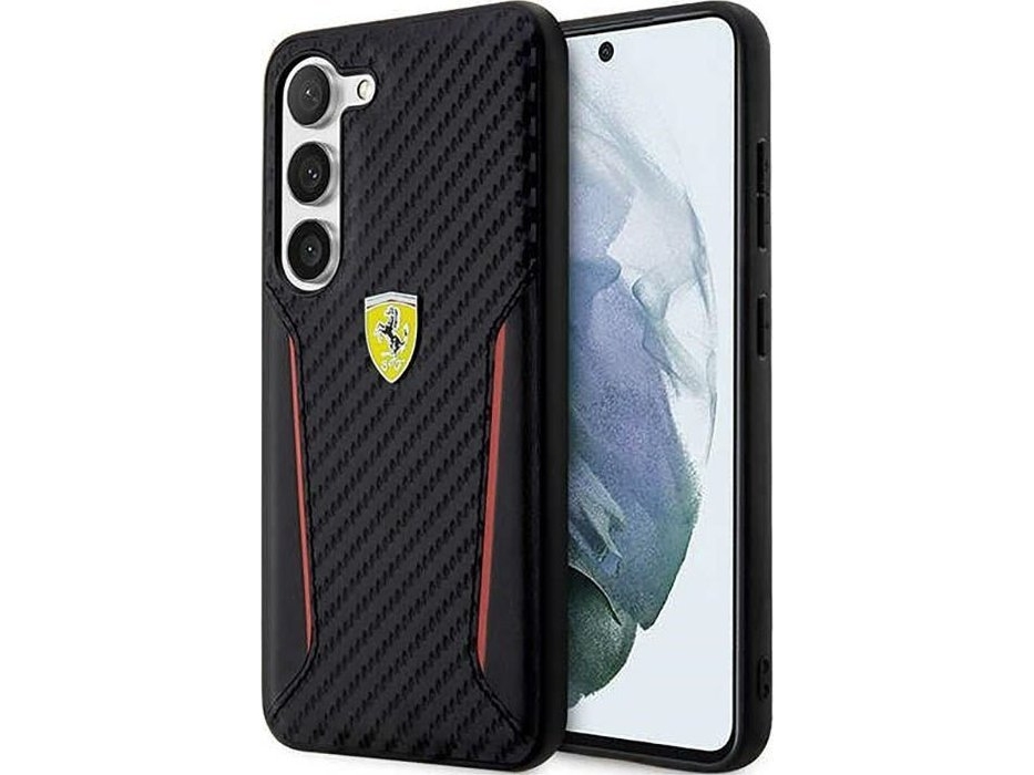 Ferrari Fehcs23mnpyk S23+ S916 Sort/Sort Hardcase Med Kulstofkontrastkanter