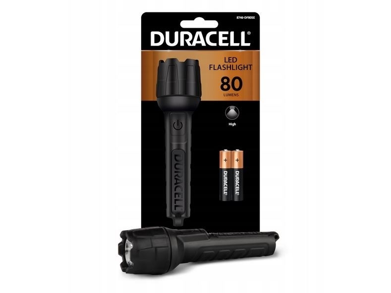 Latarka Duracell Latarka gumowa 80 LM 2AAA