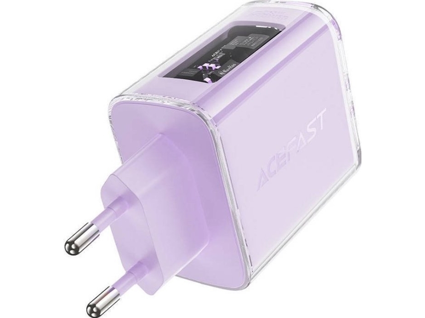 Acefast Oplader Gan 65W 3 Porte (1Xusb, 2Xusb C) Lilla (A45)