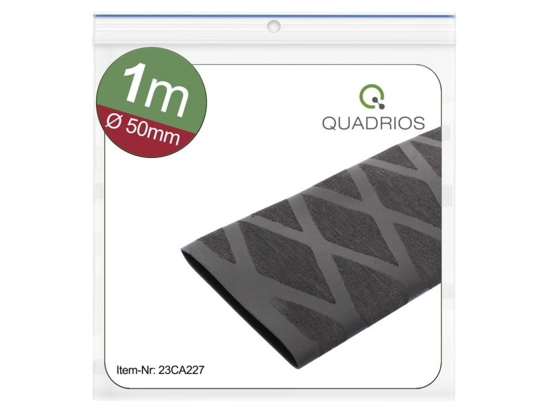 Quadrios 23Ca227 Krympeslange Uden Lim Sort 50 Mm 25 Mm Krympningshastighed:2:1 1 M