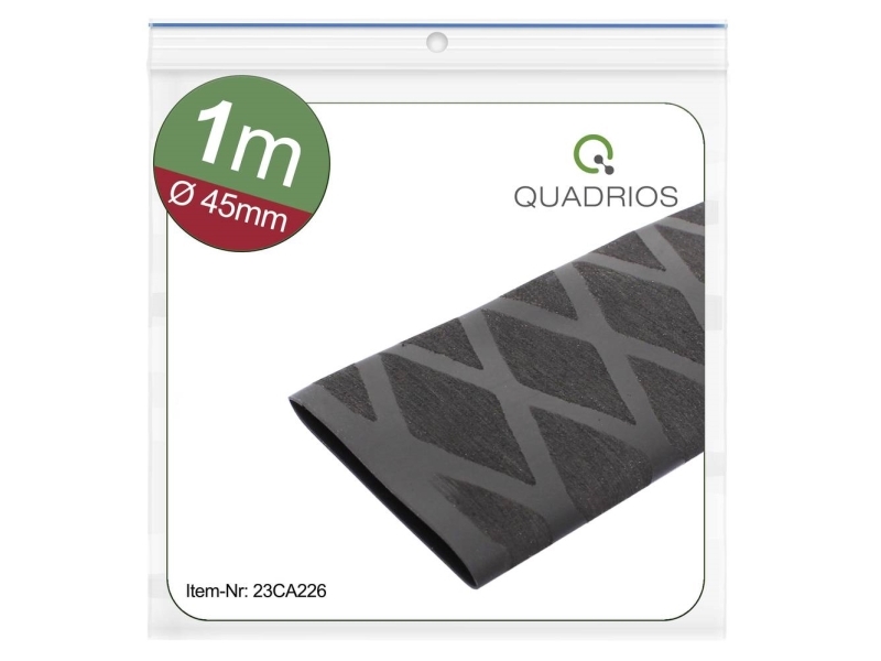 Quadrios 23Ca226 Krympeslange Uden Lim Sort 45 Mm 23 Mm Krympningshastighed:2:1 1 M