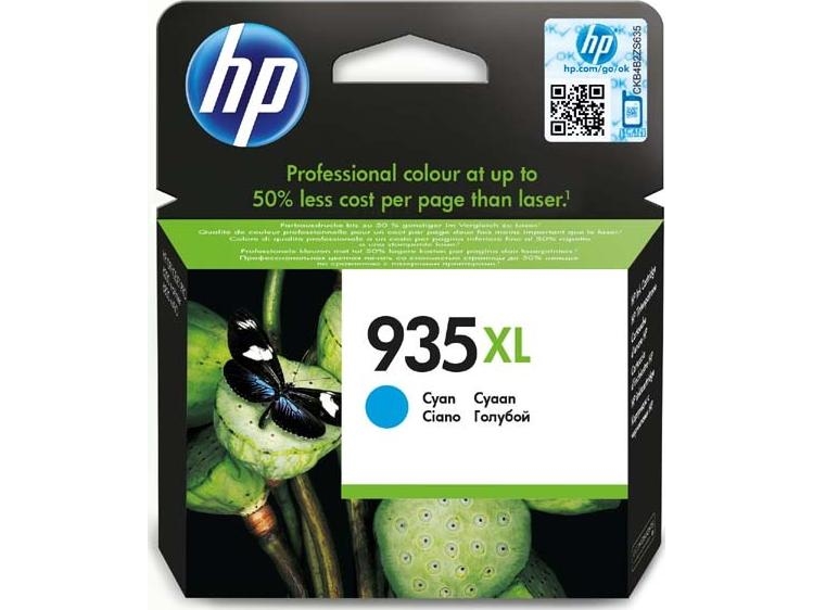 Original Hp 935Xl Cyan Blæk/Tusch C2p24ae (9,5 Ml) Til Hp Officejet 6812/6815 Og Officejet Pro 6230/6830/6835