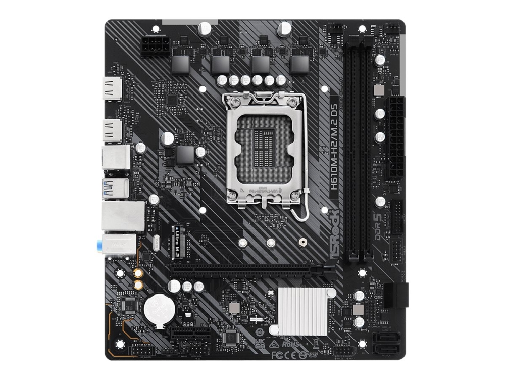 Asrock H610m-H2/M.2 D5, Intel, Lga 1700, Ddr5-Sdram, 96 Gb, Dimm, Zweikanalig