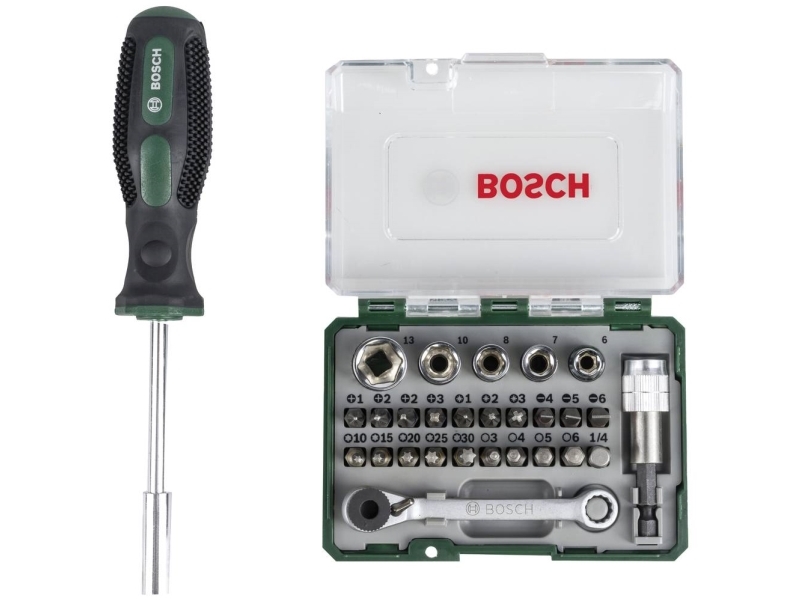 Bosch 2 607 017 331, 27 Stk, Hexadecimal (Metrisk), Møtrik Skruetrækker, Momentsæt, Ph 1, Ph 2, Ph 3, Pz 1, Pz 2, Pz 3, 4,5,6 Mm, T10, T15, T20, T25,