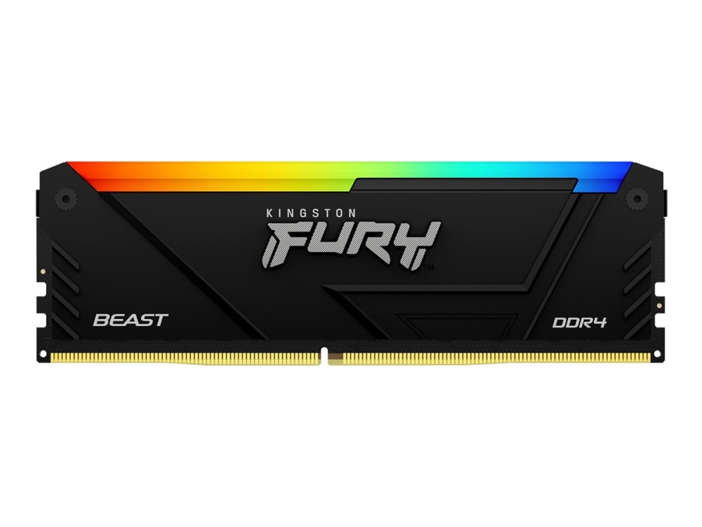 Kingston FURY Beast RGB - DDR4 - modul - 8 GB - DIMM 288-pin - 3200 MT/s / PC4-25600 - CL16 - 1.35 V - ej buffrad - icke ECC - svart | Datorkomponenter - RAM-Minnen - DDR4 | GameStuff