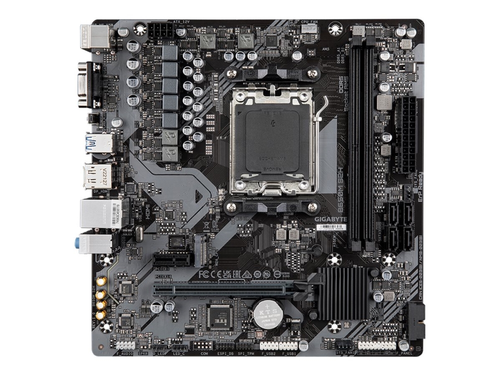 Gigabyte B650m S2h Mainboard - Amd Ryzen 9000Er-Serie, 5+2+2 Phasen Vrm, Bis Zu 6400 Mhz Ddr5 (Oc), 1Xpcie 4.0 M.2, Gbe Lan, Usb 3.2 Gen 1, Amd, Sock