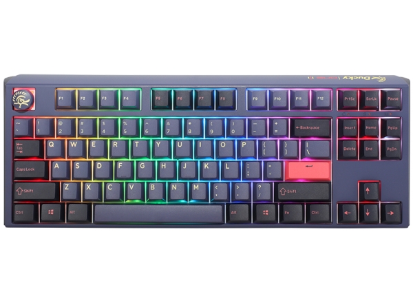 Ducky One 3 TKL, Tenkeyless (80 - 87%), langallinen, USB, mekaaninen, RGB LED, sininen