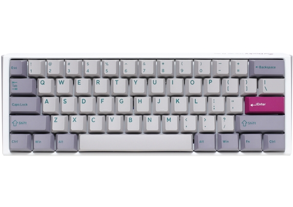 Ducky One 3 Mini, Mini, Langallinen, USB, Mekaaninen, RGB LED, Harmaa