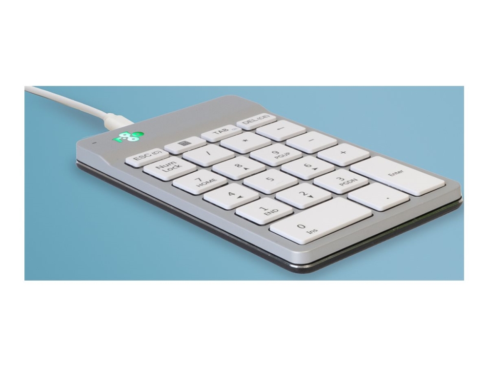 R-Go Numeric Keyboard Compact Break - Tastatur - Usb-C, Usb - Hvid
