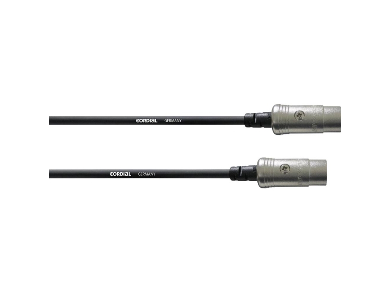 Cordial Midi Forbindelsesledning [1X Xlr-Stik 5-Polet - 1X Xlr-Stik 5-Polet ] 0.90 M Sort