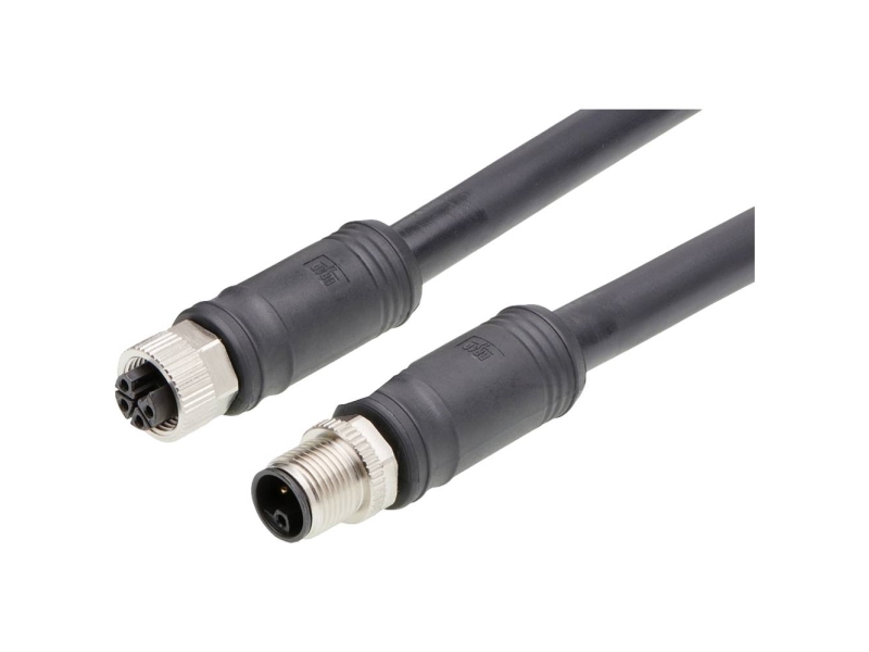 Molex 1205010237 Sensor-, aktuator-stik, M12 Tilslutning, lige, Stik, lige 10 m Pol-tal (RJ): 4 1 stk Bag