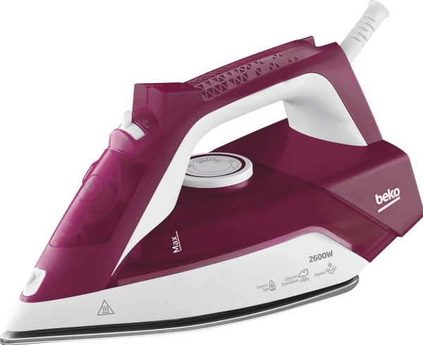Beko Sim3126r, Dampstrygejern, Keramisk Strygesål, 120 G/Min, Rød, 35 G/Min, 0,24 L