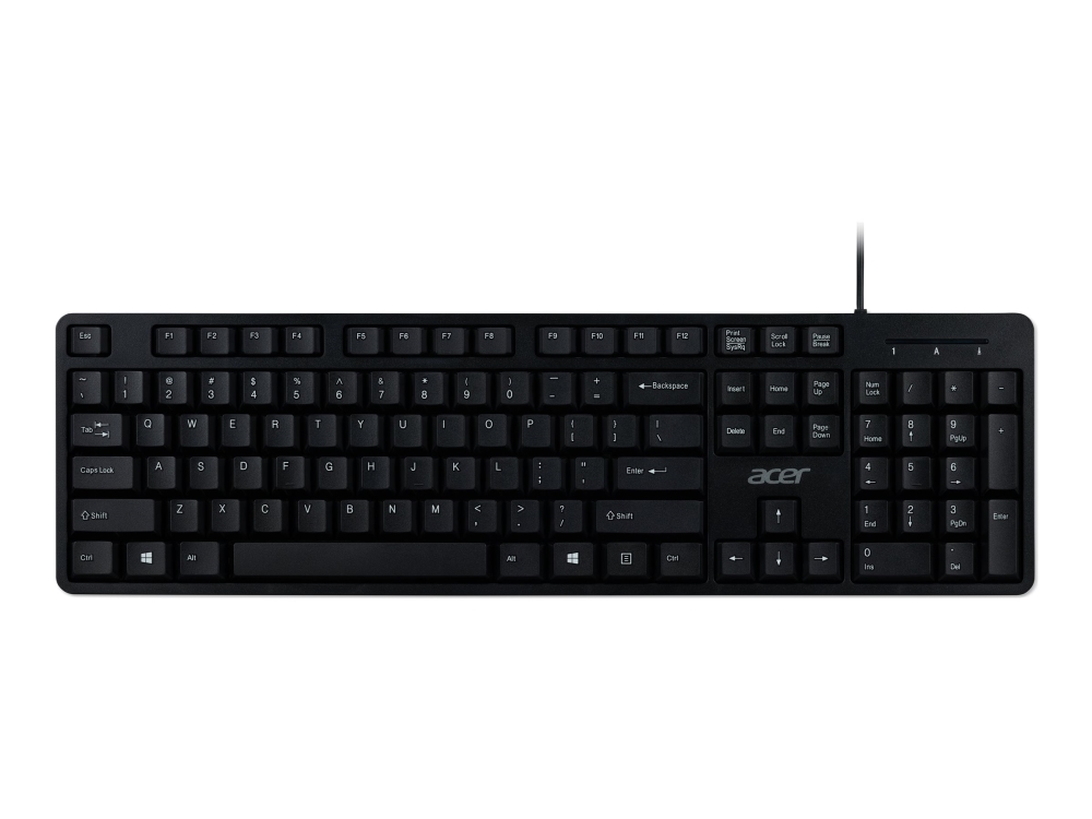 Acer AAK930 - keyboard and mouse set - Nordic - black - Tastatur & Mus sæt - Nordisk - Sort
