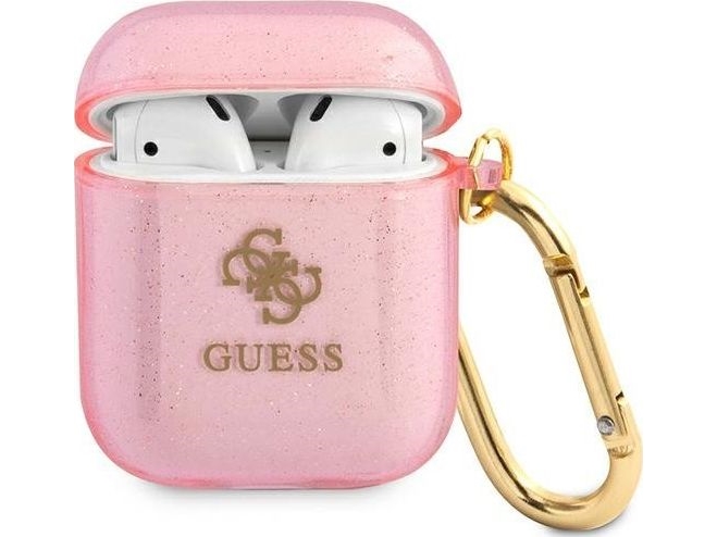 Hurtel Guess Gua2ucg4gp Airpods Cover Pink/Pink Glitter Collection
