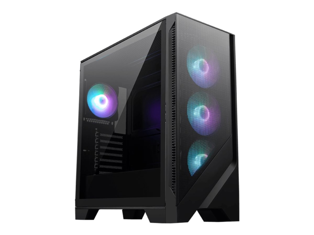 MSI MAG FORGE 320R AIRFLOW - Mid tower - ATX - sidepanel med vindue (hærdet glas) - ingen strømforsyning (ATX) - USB/Lyd
