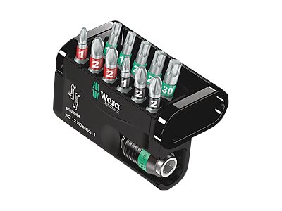 Wera Bit-Check 12 BiTorsion 1 SB - Skruetrækkerbitsæt - 12 stykker - torx, phillips, pozidriv - sekskantet - længde: 25 mm