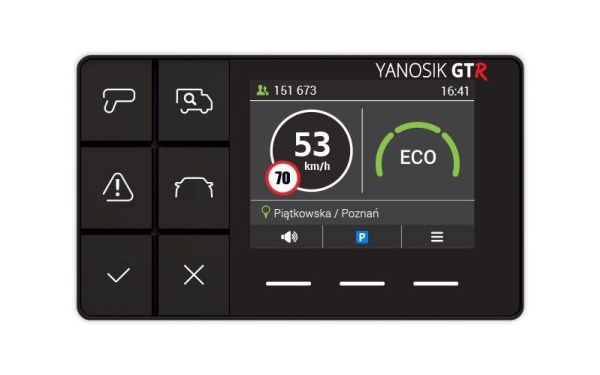 Yanosik Gtr Navigator Handheld/Fixed 6.1 Cm (2.4") Black