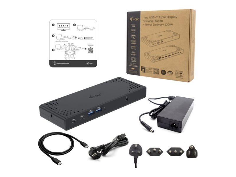 I-Tec - Dockingstation - Usb-C / Usb4 / Thunderbolt 3 / Thunderbolt 4 - Hdmi, 2 X Dp++ - 1Gbe - 100 Watt - Europa