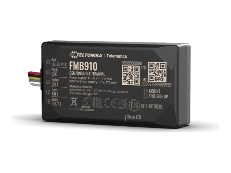 Teltonika Fmb910 - Gps/Glonass/Galileo/Beidou/Qzss-Sporingsenhed - 128 Mb