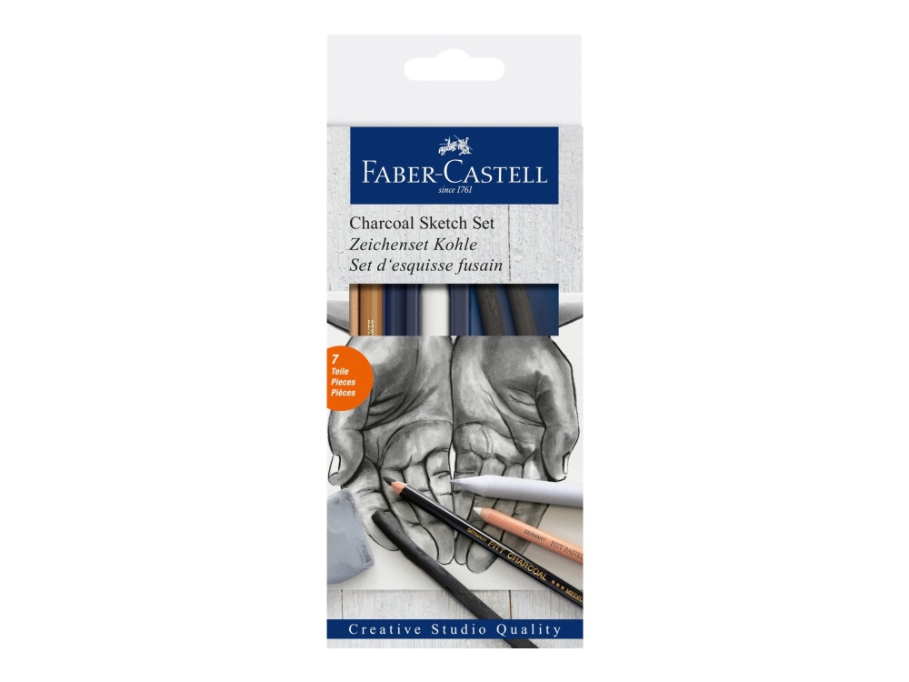 Faber-Castell Creative Studio Sketch - Pencil, crayon and charcoal crayon set - 7 delar | Skrivredskap - Blyertspennor & pencils - Blyertspennor | GameStuff