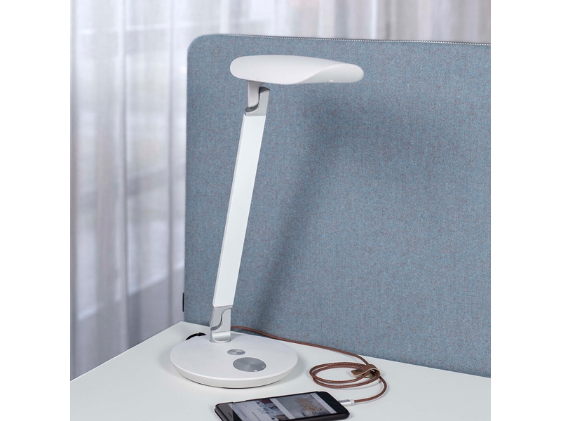 Funkia Hvid Led Bordplampe