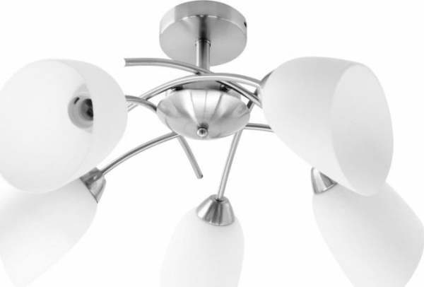 Activejet Klassisk Lysekrone Vedhæng Loftslampe Nikita Nikkel 5xe27 Til Stuen Pærer E27 Ip20 Nikkel