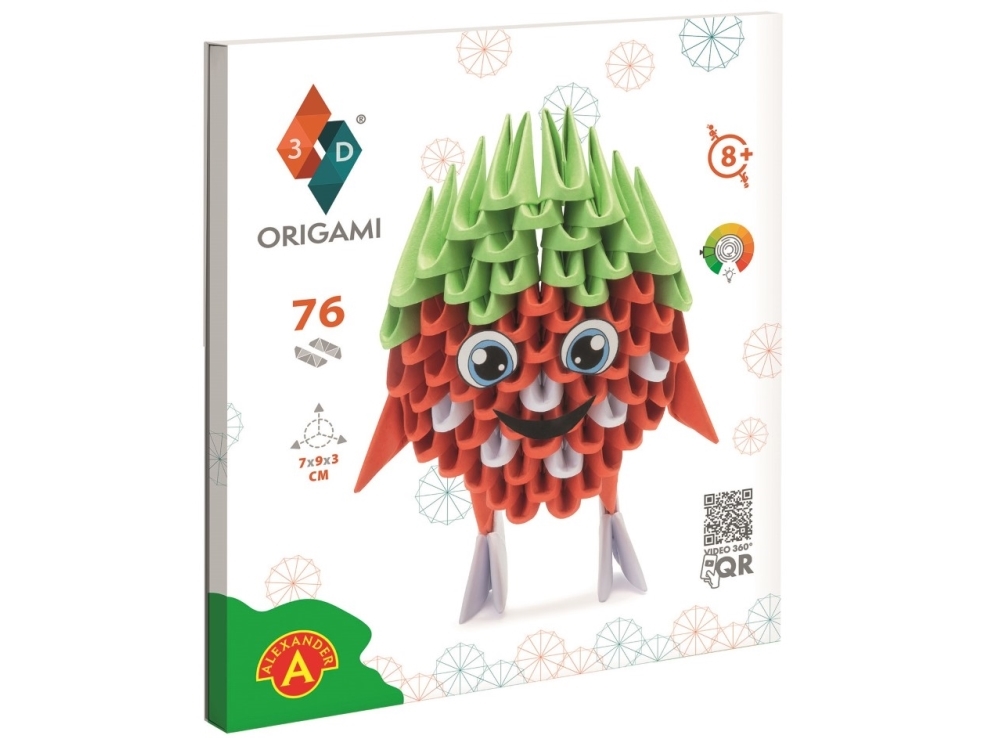 Origami 3D - Erdbeere