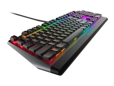 Alienware Aw510k - Tastatur - Bagbelyst - Usb - Tastkontakt: Cherry Mx Low Profile Red - Dark Side Of The Moon - For Alienware Area-51, Aurora, Auror