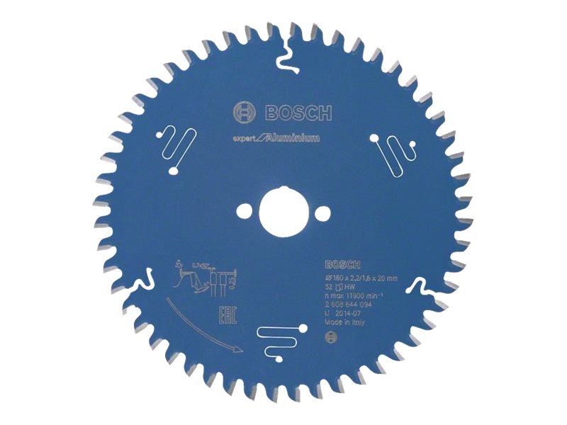 Bosch RUND SEAM BLADE 160X20X2.2MM 52T EXP ALU