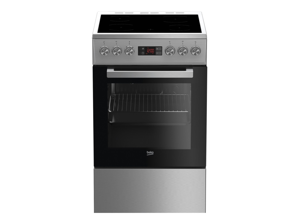 Beko FSM57300GX - Spis - fristående - bredd: 50 cm - djup: 60 cm - höjd: 85 cm - med självrengöring - rostfritt stål | Vitvaror - Spisar - Glaskeramikspisar | GameStuff
