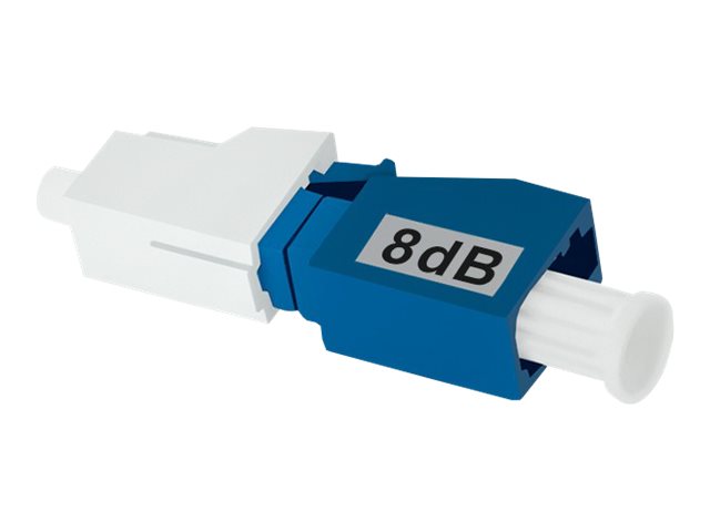 Qoltec - Netværk-Attenuator - Lc/Upc Enkelttilstand (Han) Til Lc/Upc Enkelttilstand (Hun) - Fiberoptik - 8 Db