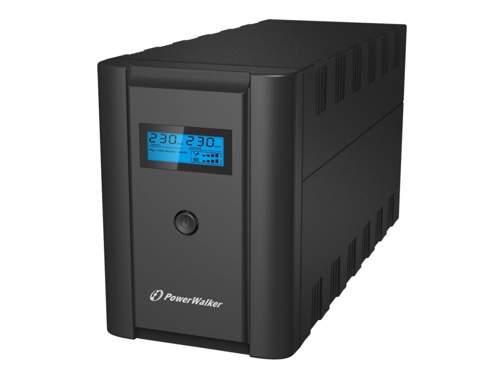 Powerwalker Vi 2200 Lcd/Fr - Usv - Ac 230 V - 1200 Watt - 2200 Va - 9 At - Usb - Ausgangsanschlüsse: 4 - Schwarz