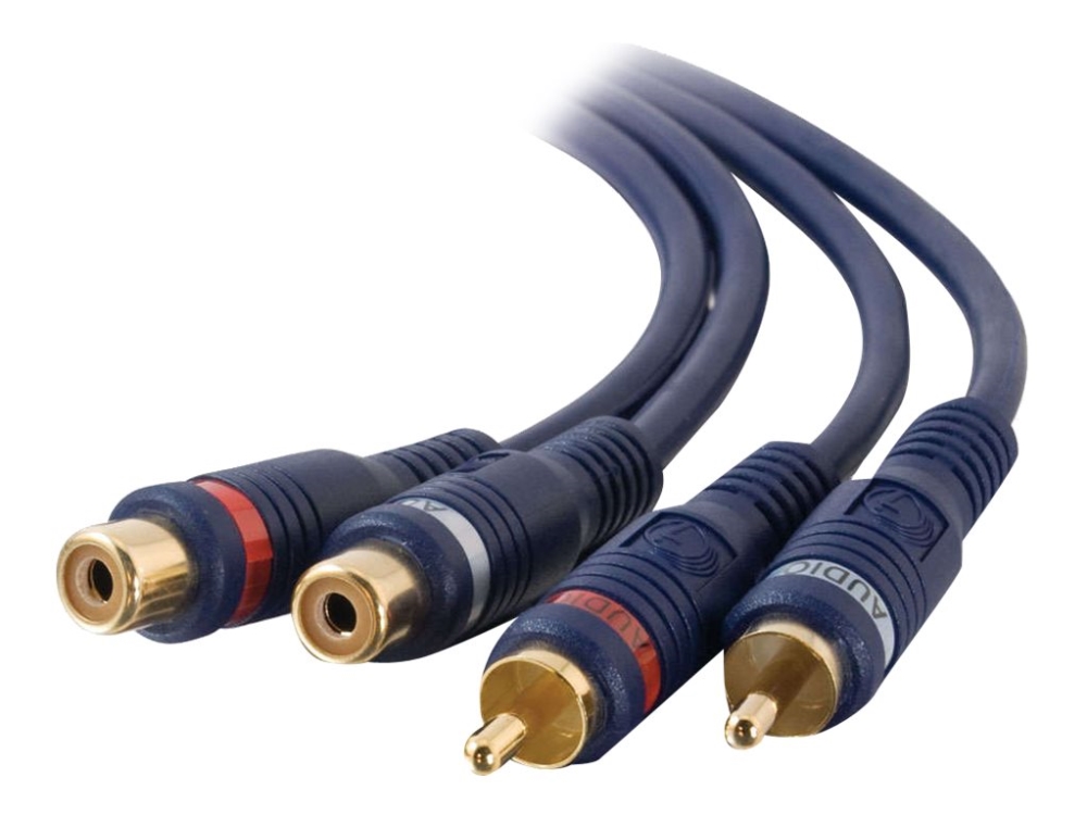 C2G Velocity - Ljudförlängningskabel - RCA hane till RCA hona - 3 m - dubbelskärmad partvinnad
