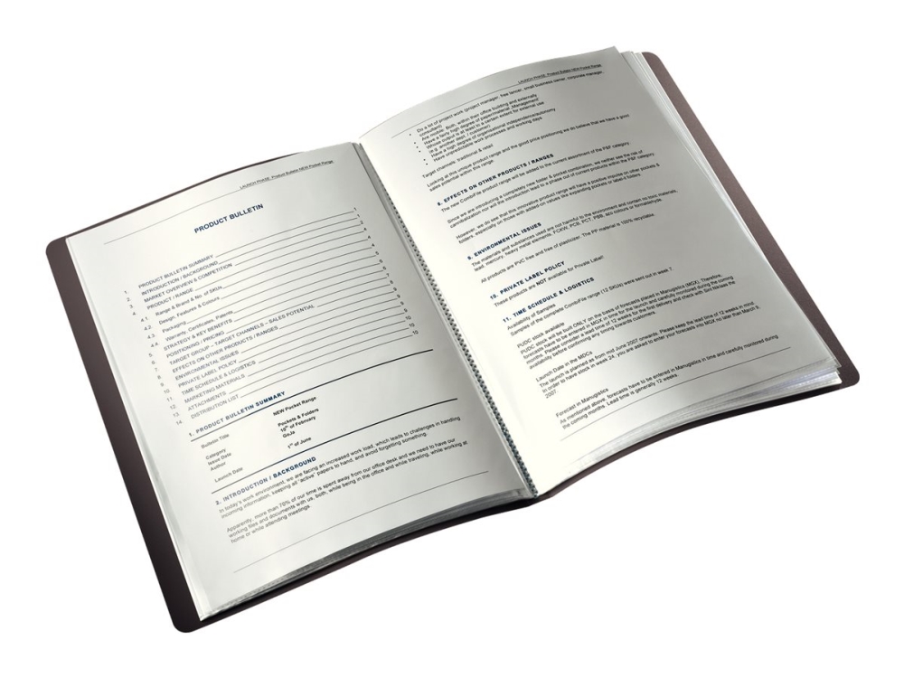 Leitz Solid - Displaybog - 20 rum - 40 visninger - for A4 - kapacitet: 40 ark - blå