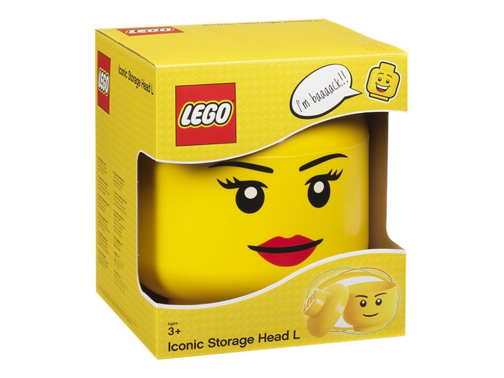 Se Lego Storage Head L Girl - Opbevaringsboks hos Computersalg.dk
